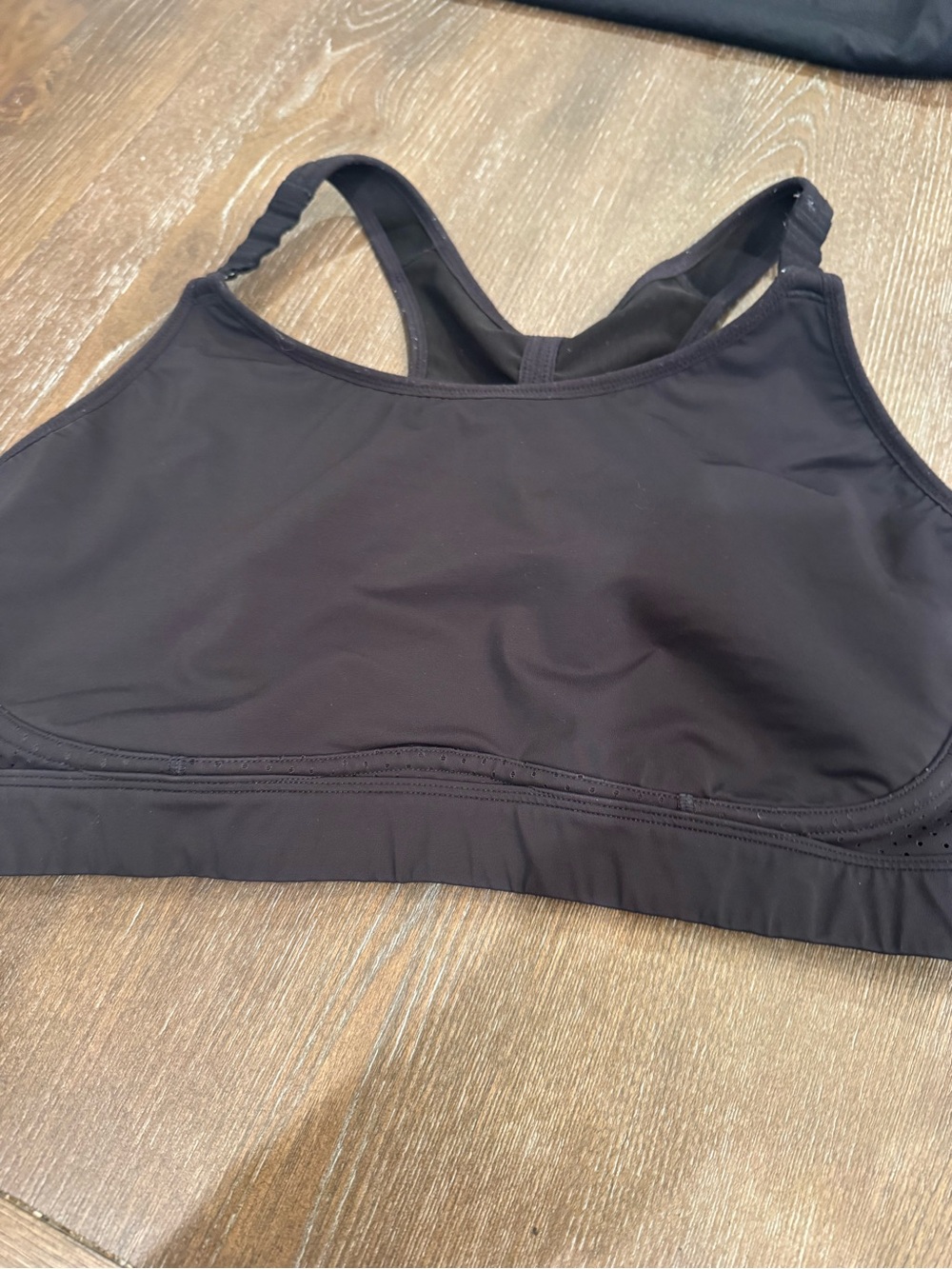 SPANX Black Racerback Workout Bra with Supportive Band